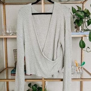 Free People Faux Wrap Sweater